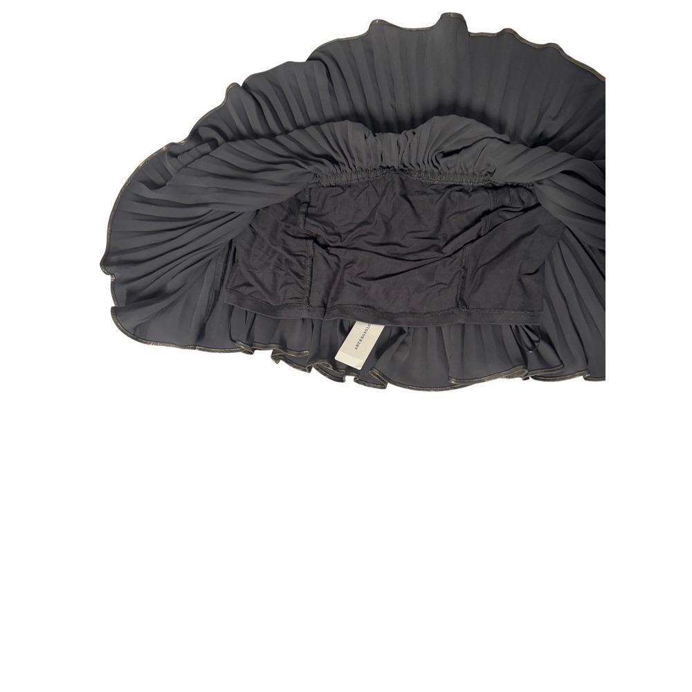 Anthropologie Gold Metallic Pleated Strapless Ruffle Crop Top Size 6 NWT - Picture 5 of 9